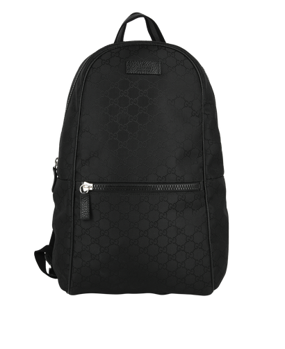 GG Backpack, &pound;620, Handbags, Black, Nylon, Front view